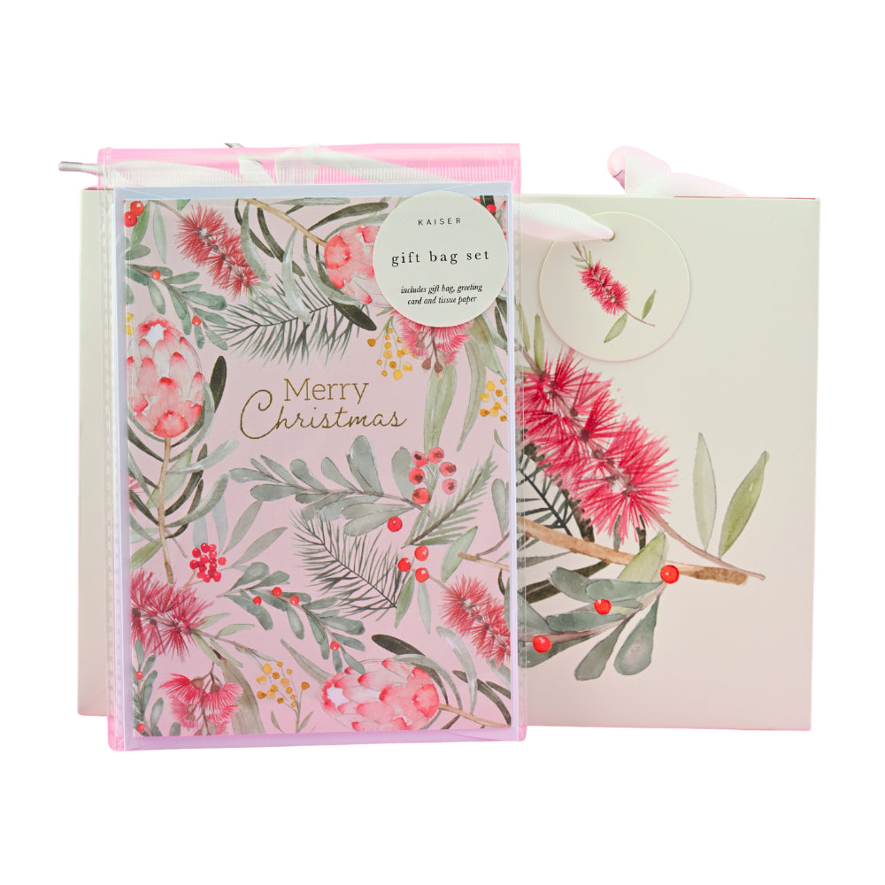 Christmas Medium Gift Bag Set - Floral Bouquet